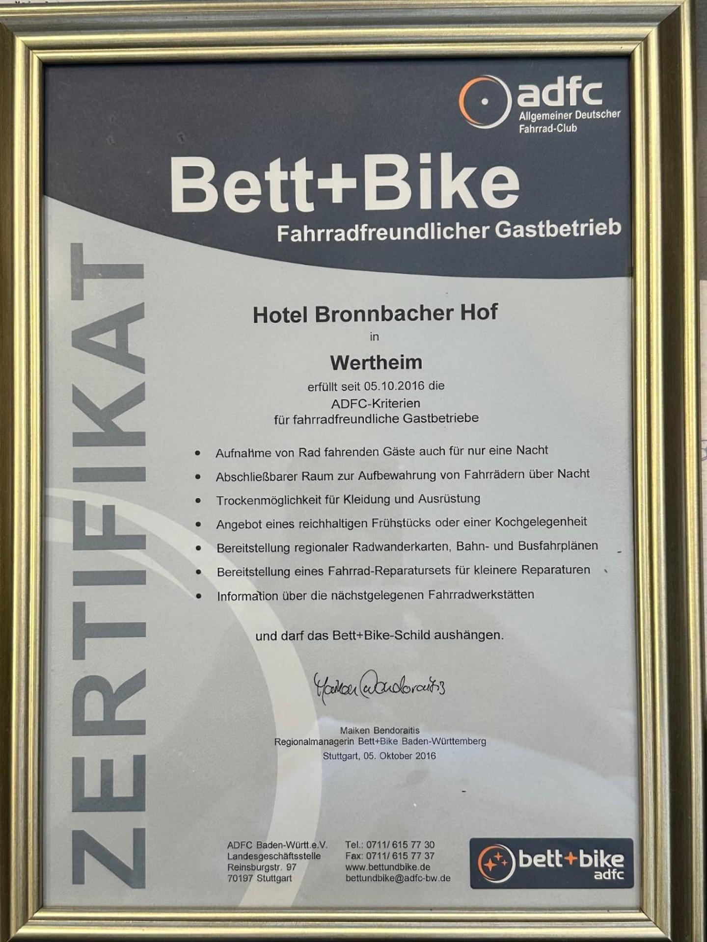 Hotel Bronnbacher Hof Wertheim Exterior foto